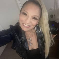 Skinny blonde Latina mature woman